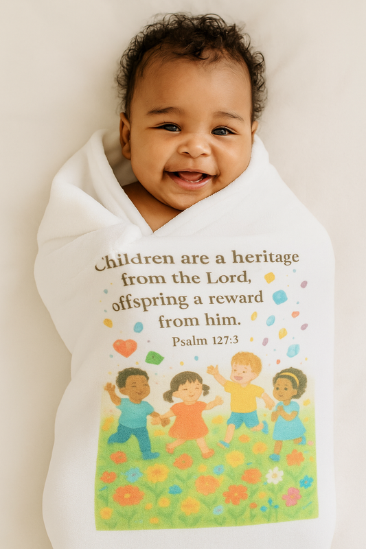 Soft Fleece Baby Blanket for Cozy Comfort, Nursery Decor, Baby Shower Gift, Biblical Theme, Toddler Snuggle Blanket