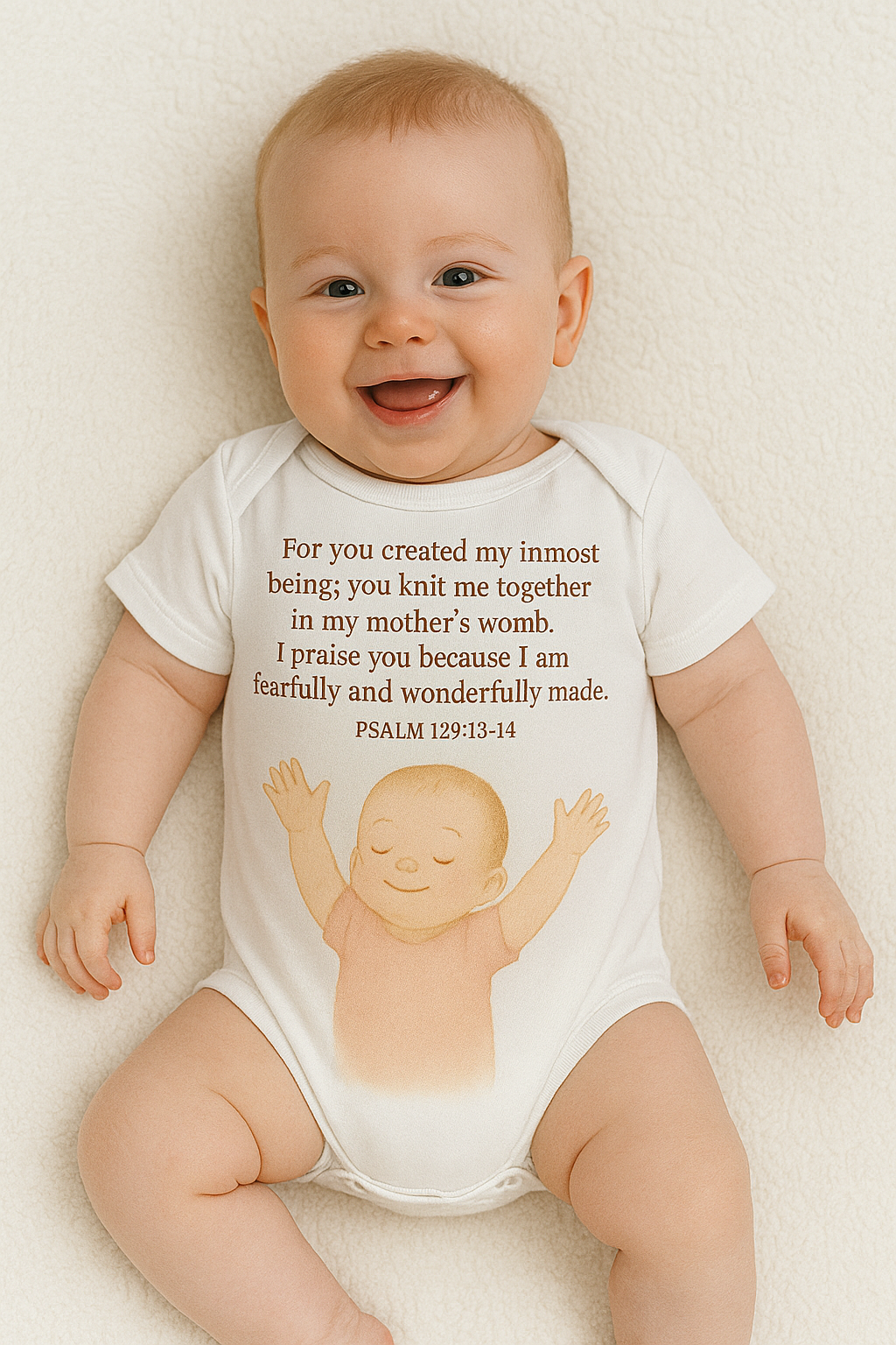Cute Unisex Baby Onesie with Cheerful Design, Infant Outfit, Baby Shower Gift